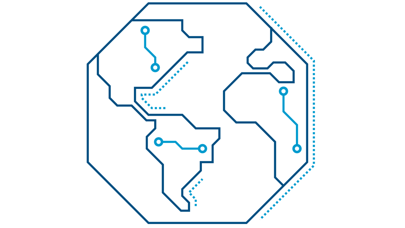 Grafik einer Weltkugel